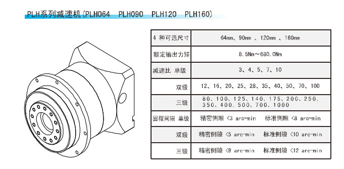 PLH系列精密行星减速机 PLH系列精密行星减速机